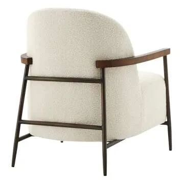 CHITA Accent Chair - Modern Faux Sherpa Upholstered Armchair