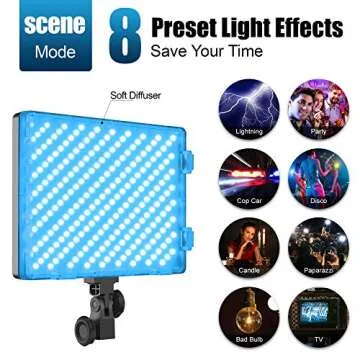 GVM RGB LED Video Light - 15" Adjustable Color Panel