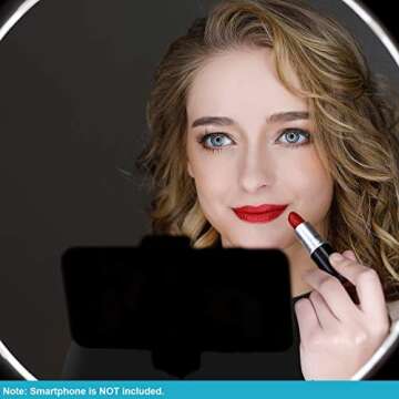 Neewer Desktop and Floor Ring Light Lighting Kit: 14 inches 55W 5500K Dimmable LED Ring Light with Floor Light Stand, Soft Tube, Tabletop Support Stand for Camera, Smartphone Video Make-up Shooting