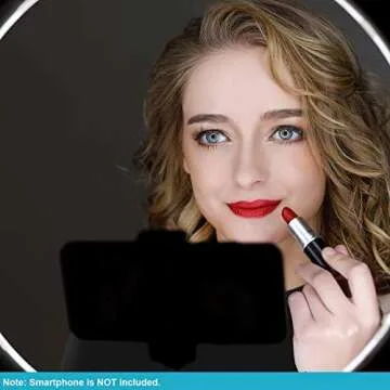 Neewer Desktop and Floor Ring Light Lighting Kit: 14 inches 55W 5500K Dimmable LED Ring Light with Floor Light Stand, Soft Tube, Tabletop Support Stand for Camera, Smartphone Video Make-up Shooting