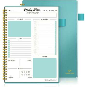 Undated Daily Planner: 160 Pages To Do & Meal Schedule