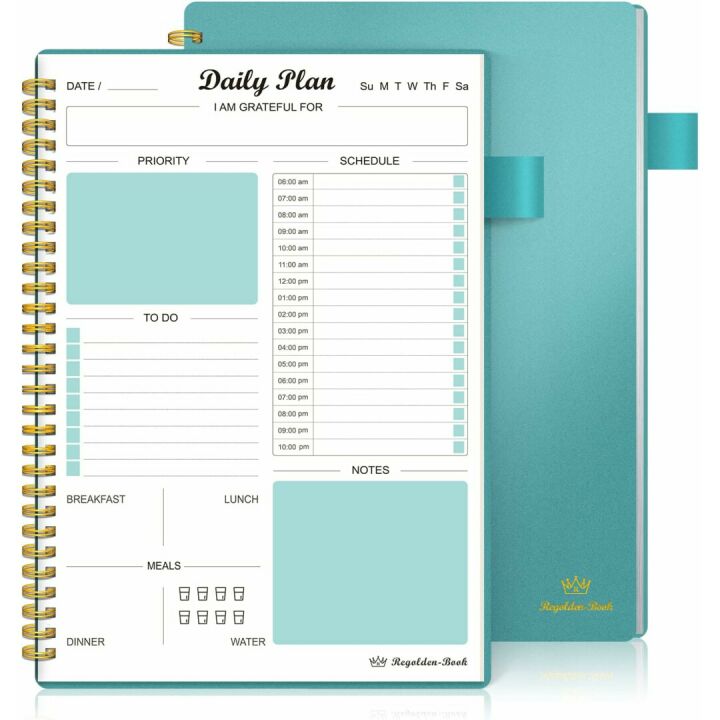 Undated Daily Planner: 160 Pages To Do & Meal Schedule