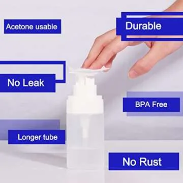 XILAZAB 2/3 Pack Lockable Acetone Pump Dispenser Bottle
