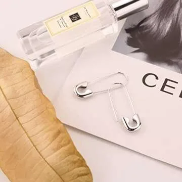 SANNYRA Safety Pin Earrings for Women, Stylish & Lightweight