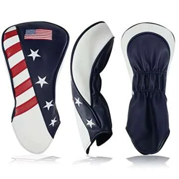 LAISUNTIM Golf Club Head Covers Set for Fits All Fairway and Driver Clubs,3Pcs Golf Club Headcovers Set with Interchangeable No. Tags 3 5 7 19 22 25 LS