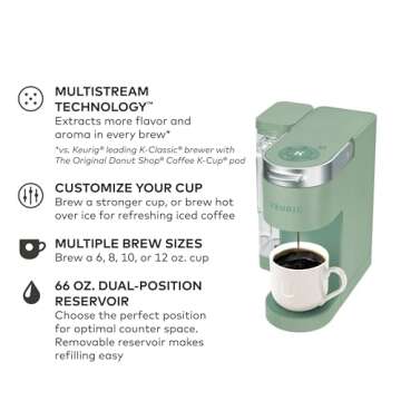 Keurig KSK910SSG K-Supreme Single Serve K-Cup Pod Coffee Maker, Silver Sage - Certified Refurbished