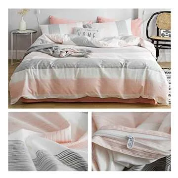 HighBuy Kids Striped Duvet Cover 100% Cotton Bedding Set