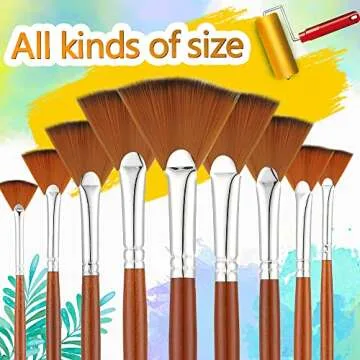 Corot 9pcs Durable Nylon Paint Brushes for Artists