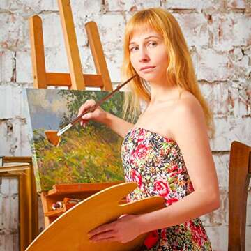 Corot 9pcs Durable Nylon Paint Brushes for Artists