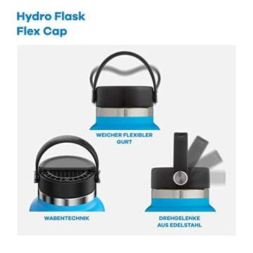Hydro Flask 24 oz Standard Mouth Water Bottle with Flex Cap or Flex Straw
