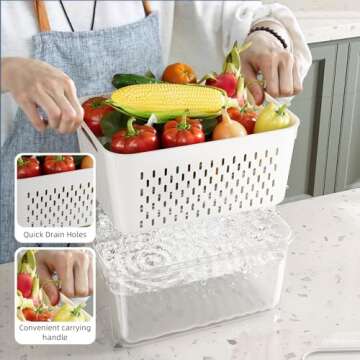 KEMETHY Fruit Storage Containers - Freshness Simplified