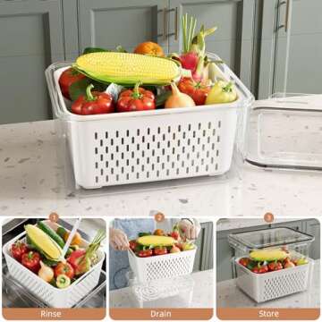 KEMETHY Fruit Storage Containers - Freshness Simplified