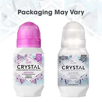 CRYSTAL Deodorant - Mineral Roll on Vegan Deodorant for Women and Men, Unscented - 2.25 fl. oz. (3 Pack) (Packaging May Vary)
