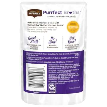 Nutrish Rachael Ray Purrfect Broths Wet Cat Food, Classic Chicken Recipe with White Meat Chicken & V...