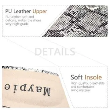 Maypie Women's Stylish Pointed Toe Slip On Mules