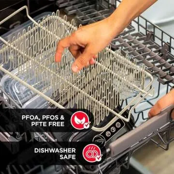 Bacon Tray - 2-Piece Set – Marble Coating - Durable, Non-Stick Cooking Tray for Bacon – White Stone Tray and Carbon Steel Rack