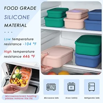 Keweis Silicone Food Storage Containers Set of 3 Ideal for Meal Prep