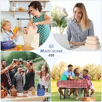 Keweis Silicone Food Storage Containers Set of 3 Ideal for Meal Prep