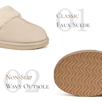 OOW Fuzzy Slippers for Women - Cozy Faux Fur House Shoes for Winter Comfort