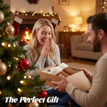 Cozy OOW Fuzzy Slippers for Women - Warm Memory Foam Shoes