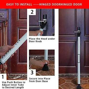Adjustable Door Security Bar for Home Safety and Peace of Mind