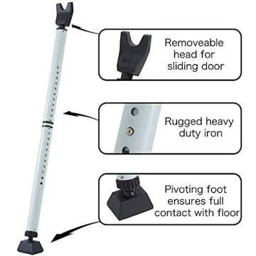 Adjustable Door Security Bar for Home Safety and Peace of Mind