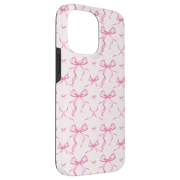 Stylish Pink Ribbons iPhone 14 Pro Max Phone Case