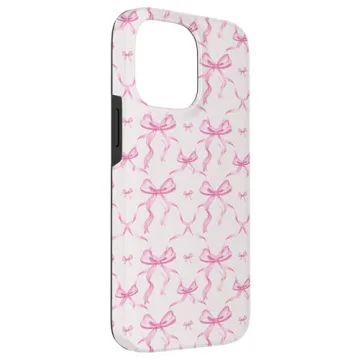 Stylish Pink Ribbons iPhone 14 Pro Max Phone Case