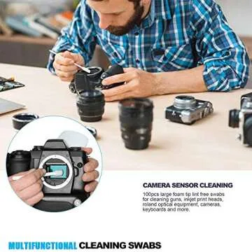 100pc 5.11" Square Rectangle Foam Cleaning Swab Sticks for Solvent Format Inkjet Printer Roland Optical Equipment