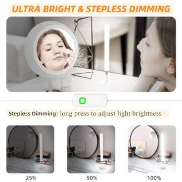 MY BEAUTY LIGHT LED Vanity Lights - Dimmable, Adjustable for Perfect Makeup and Photography