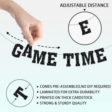 Football Game Time Pre-Strung Party Banner for All Occasions