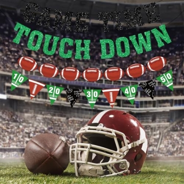 Football Game Time Pre-Strung Party Banner for All Occasions