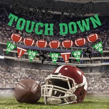 Football Game Time Pre-Strung Party Banner for All Occasions