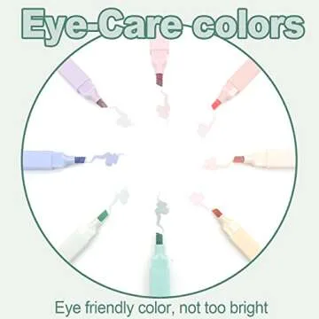 Sonuimy Aesthetic Dual Tips Cute Highlighters, Eye-Care Assorted Pastel Colors, No Bleed Bible Highlighter Dry Fast Markers, Perfect for School, College, Office, Journal & Planner (12 Colors)