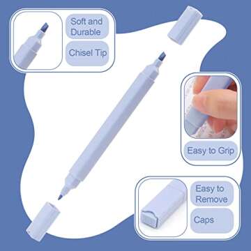 Sonuimy Aesthetic Dual Tips Cute Highlighters, Eye-Care Assorted Pastel Colors, No Bleed Bible Highlighter Dry Fast Markers, Perfect for School, College, Office, Journal & Planner (12 Colors)