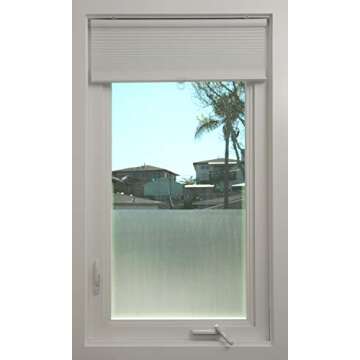 Con-Tact Brand Creative Clear Covering, Versatile and Self-Adhesive Shelf Liner, Semi-Transparent Privacy Film, Protective Clear Vinyl, 18'' x 9', Clear Matte