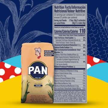 P.A.N. Yellow Corn Meal – Pre-cooked Gluten Free and Kosher Flour for Arepas (2.2 lb/Pack of 1)