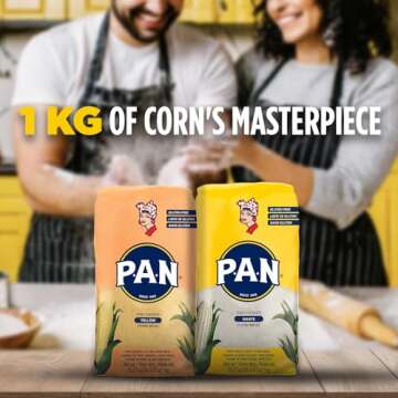 P.A.N. Yellow Corn Meal – Pre-cooked Gluten Free and Kosher Flour for Arepas (2.2 lb/Pack of 1)