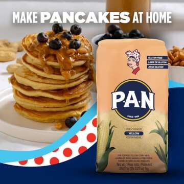 P.A.N. Yellow Corn Meal – Pre-cooked Gluten Free and Kosher Flour for Arepas (2.2 lb/Pack of 1)