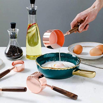 TeenGo Stainless Steel Measuring Cups Set with Wood Handle