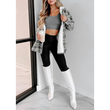 Merryfun Plaid Shacket Jacket - Warm & Stylish Women's Coat