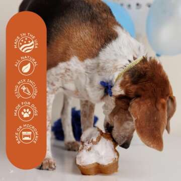 Puppy Cake Dog Birthday Cake Kit - Complete Cake Mix, Icing, Candle & Silicone Pan - Pumpkin Flavor ...