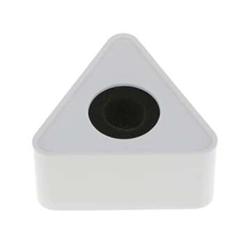 ABS Injection Molding Triangular Microphone Station Logo -White