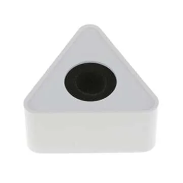 ABS Injection Molding Triangular Microphone Station Logo -White