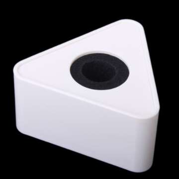 ABS Injection Molding Triangular Microphone Station Logo -White