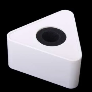 ABS Injection Molding Triangular Microphone Station Logo -White