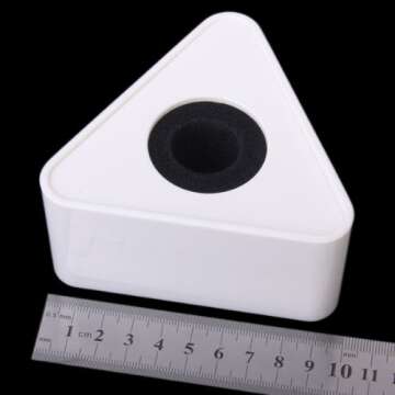 ABS Injection Molding Triangular Microphone Station Logo -White