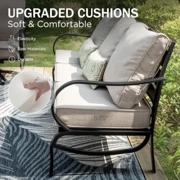 Elegant PHI VILLA 7 Piece Patio Set for Outdoor Comfort