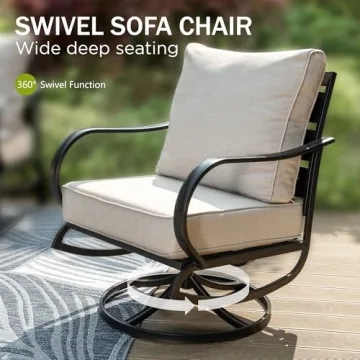 Elegant PHI VILLA 7 Piece Patio Set for Outdoor Comfort