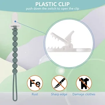 Stylish Silicone Pacifier Clips - Safe for Newborns